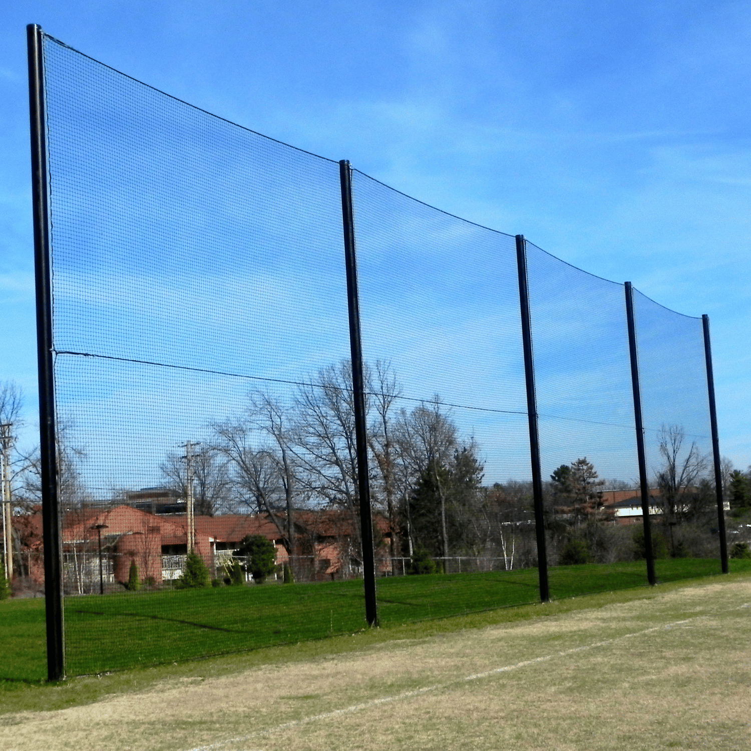 custom baseball field netting solution to keep balls from flying into the crowd